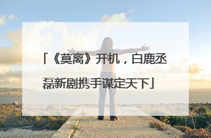 《莫离》开机，白鹿丞磊新剧携手谋定天下
