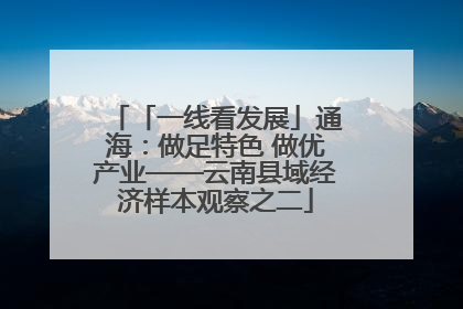 「一线看发展」通海：做足特色 做优产业——云南县域经济样本观察之二