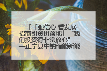 「强信心 看发展·招商引资拼落地」“我们投资得非常放心”——正宁县中钠储能新能源项目建设见闻