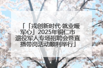 「戎创新时代·就业暖军心」2025年铜仁市退役军人专场招聘会暨直播带岗活动顺利举行