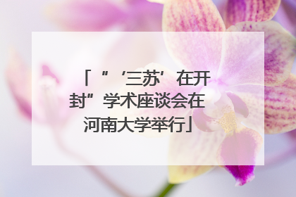 “‘三苏’在开封”学术座谈会在河南大学举行
