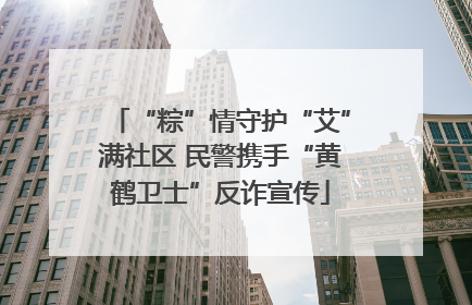 “粽”情守护“艾”满社区 民警携手“黄鹤卫士”反诈宣传