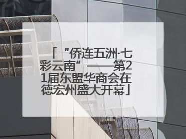 “侨连五洲·七彩云南”——第21届东盟华商会在德宏州盛大开幕