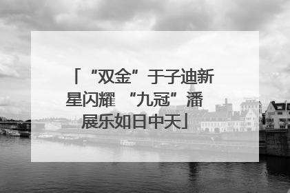 “双金”于子迪新星闪耀 “九冠”潘展乐如日中天