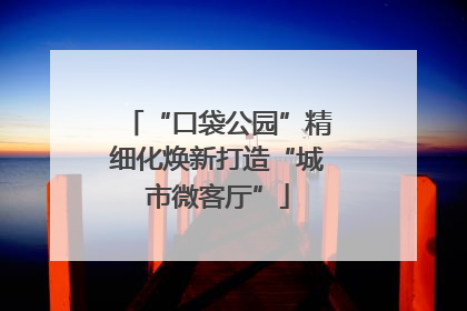 “口袋公园”精细化焕新打造“城市微客厅”