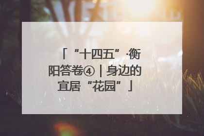 “十四五”·衡阳答卷④｜身边的宜居“花园”
