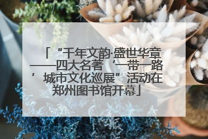 “千年文韵·盛世华章——四大名著‘一带一路’城市文化巡展”活动在郑州图书馆开幕