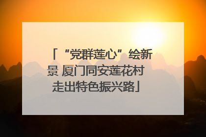 “党群莲心”绘新景 厦门同安莲花村走出特色振兴路