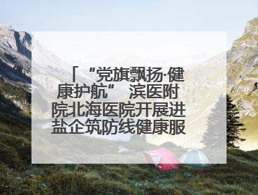 “党旗飘扬·健康护航” 滨医附院北海医院开展进盐企筑防线健康服务行动