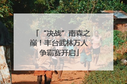 “决战”南森之巅！丰台武林万人争霸赛开启