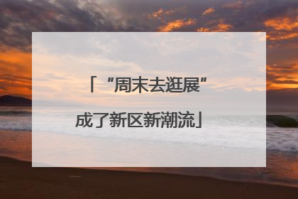 “周末去逛展”成了新区新潮流