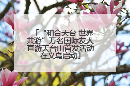 “和合天台 世界共游”万名国际友人直游天台山首发活动在义乌启动