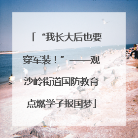 “我长大后也要穿军装！”——观沙岭街道国防教育点燃学子报国梦