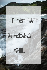 “数”读海南生态含绿量