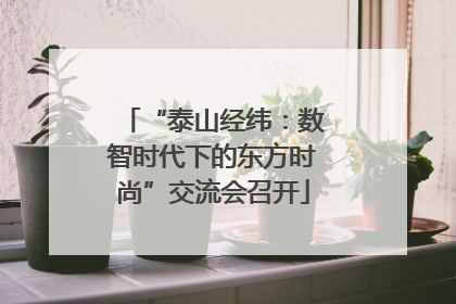 “泰山经纬：数智时代下的东方时尚”交流会召开