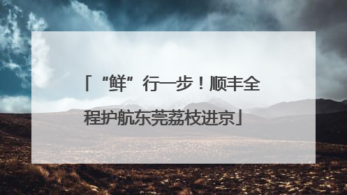 “鲜”行一步！顺丰全程护航东莞荔枝进京
