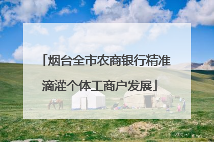 烟台全市农商银行精准滴灌个体工商户发展