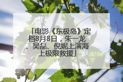 电影《东极岛》定档8月8日，朱一龙、吴磊、倪妮上演海上极限救援