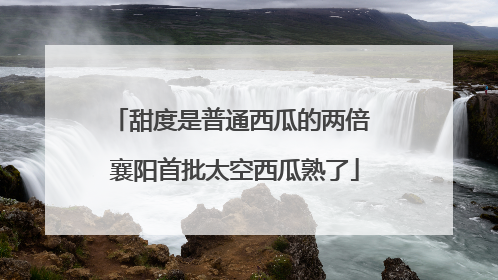 甜度是普通西瓜的两倍 襄阳首批太空西瓜熟了