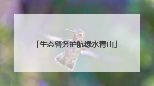 生态警务护航绿水青山