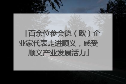 百余位参会德（欧）企业家代表走进顺义，感受顺义产业发展活力