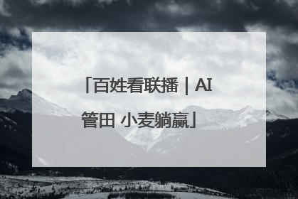 百姓看联播｜AI管田 小麦躺赢