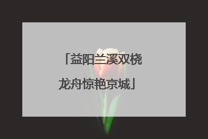 益阳兰溪双桡龙舟惊艳京城