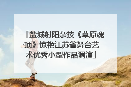盐城射阳杂技《草原魂·顶》惊艳江苏省舞台艺术优秀小型作品调演
