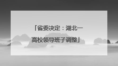省委决定：湖北一高校领导班子调整