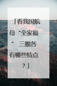 看我国航母“全家福” 三舰各有哪些特点？