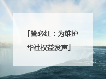 管必红：为维护华社权益发声