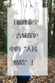 福建泰宁：古城保护中的“人民情结”