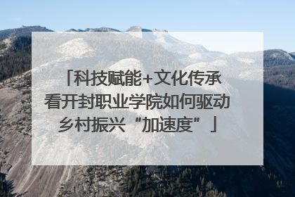 科技赋能+文化传承 看开封职业学院如何驱动乡村振兴“加速度”