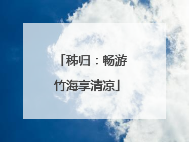 秭归：畅游竹海享清凉
