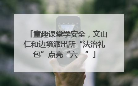 童趣课堂学安全，文山仁和边境派出所“法治礼包”点亮“六一”