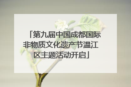 第九届中国成都国际非物质文化遗产节温江区主题活动开启