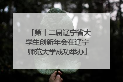 第十二届辽宁省大学生创新年会在辽宁师范大学成功举办