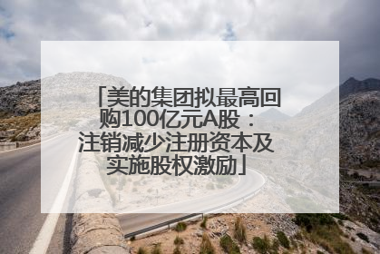 美的集团拟最高回购100亿元A股：注销减少注册资本及实施股权激励