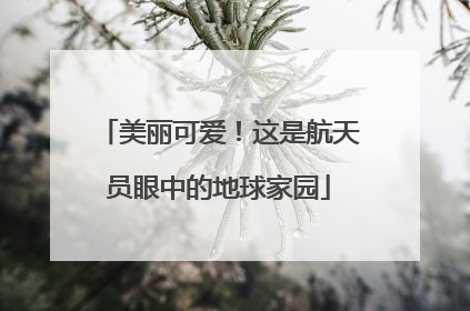 美丽可爱！这是航天员眼中的地球家园