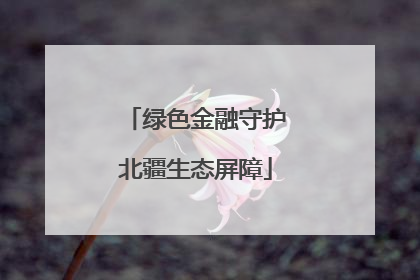 绿色金融守护北疆生态屏障