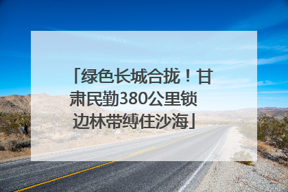绿色长城合拢！甘肃民勤380公里锁边林带缚住沙海