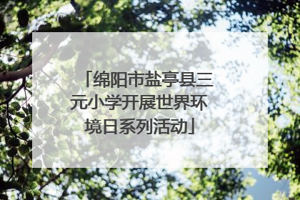 绵阳市盐亭县三元小学开展世界环境日系列活动