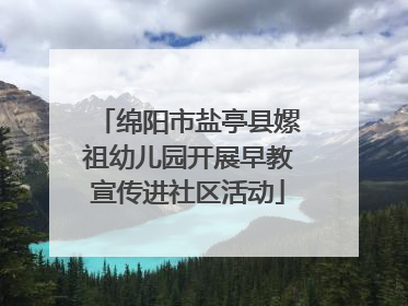 绵阳市盐亭县嫘祖幼儿园开展早教宣传进社区活动