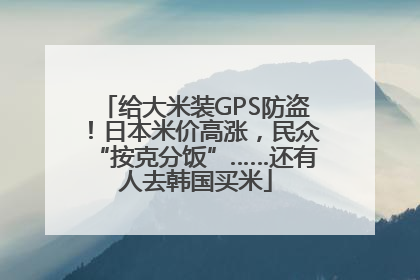 给大米装GPS防盗！日本米价高涨，民众“按克分饭”……还有人去韩国买米