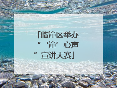 临潼区举办“‘潼’心声”宣讲大赛