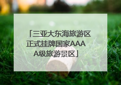 三亚大东海旅游区正式挂牌国家AAAA级旅游景区
