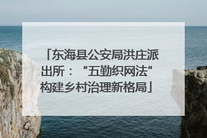 东海县公安局洪庄派出所：“五勤织网法”构建乡村治理新格局