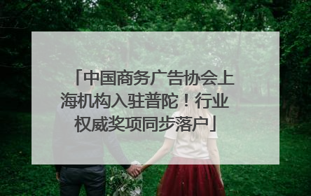 中国商务广告协会上海机构入驻普陀！行业权威奖项同步落户