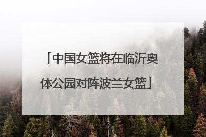 中国女篮将在临沂奥体公园对阵波兰女篮