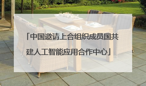 中国邀请上合组织成员国共建人工智能应用合作中心